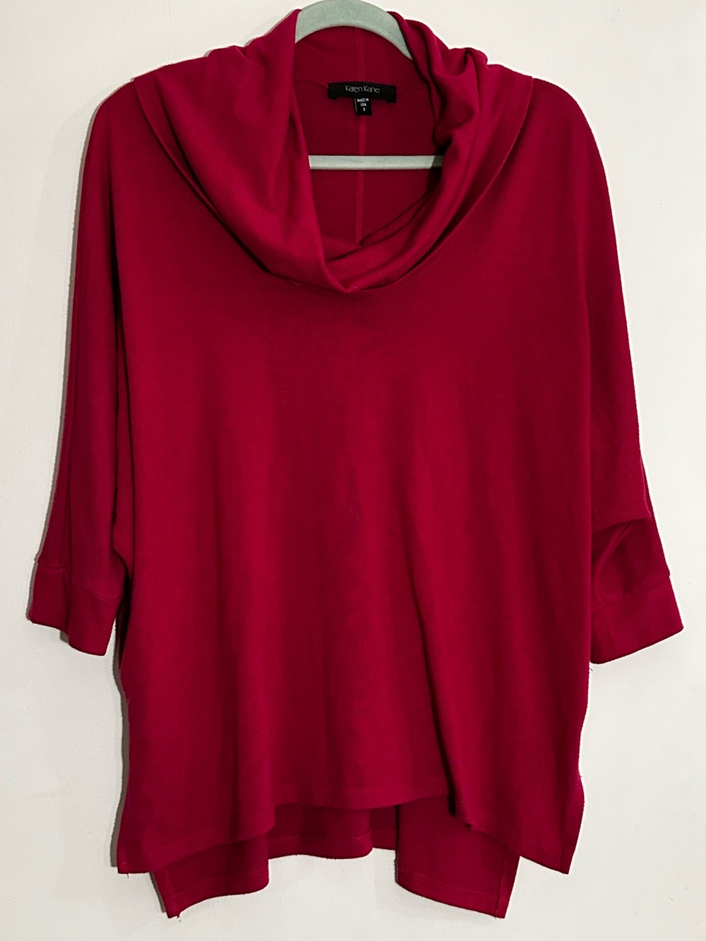 Karen Kane Deep Raspberry Cowl Neck Sweater